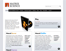 Tablet Screenshot of matrixscience.com